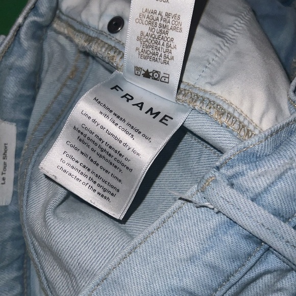 Frame Denim Le Tour Light Blue Denim Women's Shorts size 27 - Picture 7 of 9